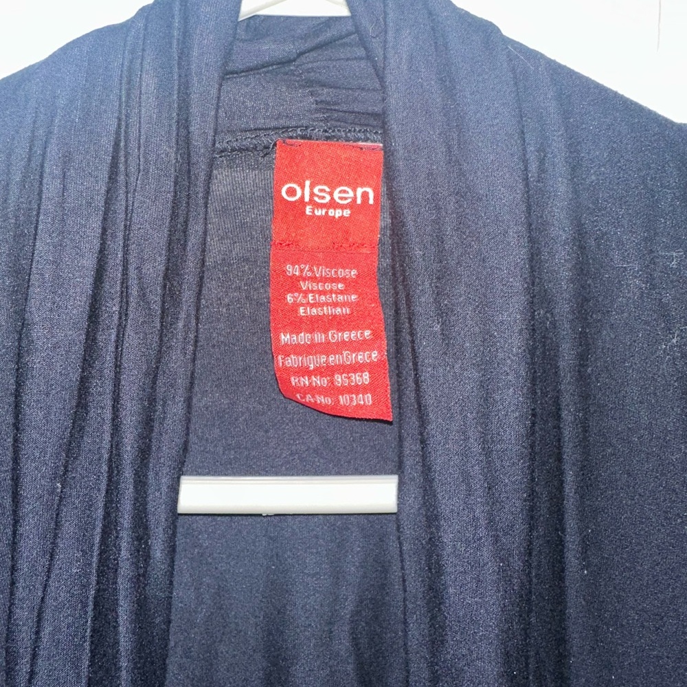 New - Olsen Europe Dark Blue Open Front Light Cardigan